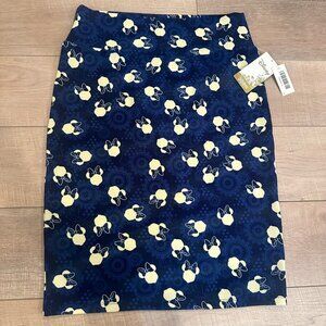 LULAROE DISNEY MINNIE MOUSE CASSIE SKIRT LARGE BLUE NEW